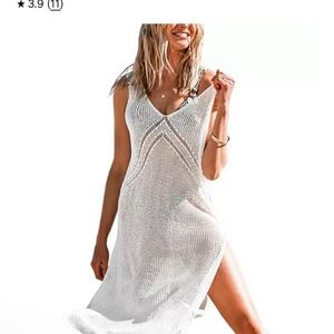 White Knit Beach Cover-Up